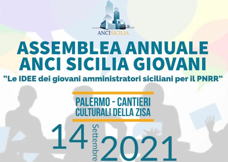 Assemblea di ANCI Sicilia Giovani  il 14 settembre a Palermo