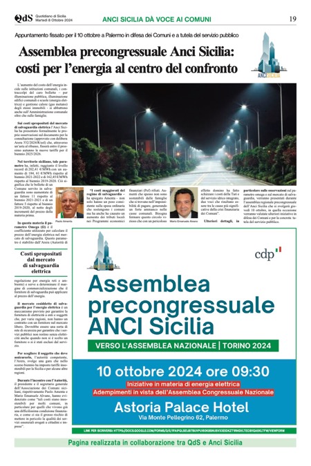 AnciSicilia e Quotidiano di Sicilia